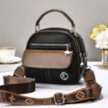 Retro dames handtas stijlvolle casual schoudertas crossbodytas gedetailleerd weergave - Zwart