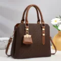 Marron mode femmes sac a main poignee superieure sac d'epaule grande capacite elegante chic - Café