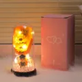 Sonnenblume LED Nachtlicht Glasglocke Abschlussgeschenk mit rosa Schachtel Variante - Mittel - Jungen-Stil (Normale Rosa Box)