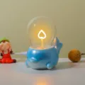 Cute blue whale night light USB powered creative bedroom ambient lamp table decoration gift - Dolphin - Reversible Heart