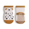 Calzini antiscivolo carini per neonati con faccia di cagnolino, calze in cotone per pavimento. - Cane dalmata / S 0-1 Anni