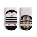 Simpatici calzini antiscivolo per neonati con design a pinguino e suola grippata interni. - Pinguino / S 0-1 Anni