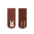 Cute newborn baby cotton socks with 3D cartoon rabbit doll, brown mid-tube anti-slip socks. - Size XS (0-6M) / Rabbit