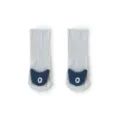 Neugeborene Baby Antirutsch Socken niedliches Bären Design graue Baumwolle Kleinkind Socken - Größe XS 0-6 Monate / Bestickter hellgrauer Bär