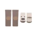 Baby dicke Frottee Knieschoner und Socken Set, warme Krabbelsocken fuer Kleinkinder. - Nilpferd