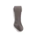 Baby ribbed tights in dark gray, soft cotton knit toddler leggings for autumn and winter wear. - 18/20 (6-12 Months) / Gray