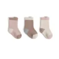 Thickened warm baby socks set, soft cozy infant crew socks with cute color-block design. - 3D Pink & Coffee
