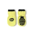 Niedliche gelbe Babysocken mit Anti-Rutsch Ananas-Noppen und bequemer Baumwolle für Kinder. - Ananas