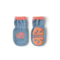 Babys Anti-Rutsch Socken, süßes Orangenscheiben-Silikongrip, gekämmte Baumwolle blau. - Orange