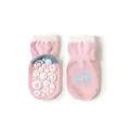 Süße Kleinkind Anti-Rutsch-Bodensocken aus gekämmter Baumwolle, rosa Babysocken - Rosa