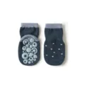 Bequeme Anti-Rutsch Baby Socken mit Silikonnoppen auf der Sohle für sichere erste Gehversuche. - Indigo