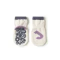 Kinder Antirutsch Baumwoll Socken mit Noppen, bequeme Laufllernsocken für Babys und Kleinkinder. - Beige Gepunktet