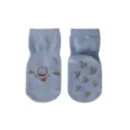 Süße Babysocken mit Anti-Rutsch Herzen, bequeme Baumwoll Laufsocken für Kleinkinder Knöchel. - Blaues Monster