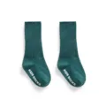 Grüne gerippte Kinder Socken für den Alltag, bequeme Kleinkind Baumwollsocken Variante. - Dunkelgrün