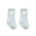 Baby Verdickte Warme Korallenfleece Socken Süßer Stern Print Kleinkind Anti-Rutsch Socken - Grauer Stern