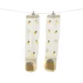 Baby summer mesh breathable thin anti-mosquito over knee long socks with cute pineapple doll. - Pineapple