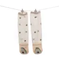 Cute infant mesh anti-mosquito knee-high socks with 3D avocado doll, breathable cotton. - Size XS (0-6M) / Avocado