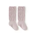 Lindos calcetines altos de punto liso para bebés y niños pequeños, algodón suave y cómodo. - S (0-1 Año) / Rosa