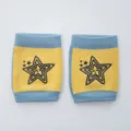 Baby anti-fall crawling knee pads, cute star design, soft breathable toddler knee protectors. - Yellow Pentagram
