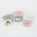 Calzini invernali per neonati in morbido peluche con simpatici disegni di cartoni animati. - S (6-12M) / Arcobaleno bambina