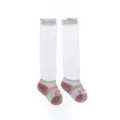 Baby long socks summer thin over-the-knee combed cotton white pink cute cat design variant - Pink Striped Bear