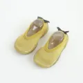 Süße Kleinkind Lauflernsocken rutschfeste weiche Sohle Babyschuhe mit Schleife gelb - 20-21 / Gelb