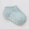 Chaussettes bateau bebe coton fin maille printemps ete chaussettes de sol antiderapantes - Taille S 0-2 ans (semelle antidérapante) / Vert clair