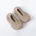 Khakifarbene Babyschuhe mit rutschfester Silikonsohle und atmungsaktivem Mesh. - A088 Doppelstrick-Stil - Khaki