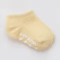Chaussettes antidérapantes en maille respirante pour bébé et enfants coton fin jaune - Taille S 0-2 ans (semelle antidérapante) / Jaune
