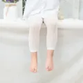 Baby girls summer hollow-out cotton leggings, breathable mesh tights for infants 0-4 years. - Size 18-20 (6-12 Months) / A013 Ankle Length - White