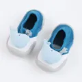 Blaue Baby Lauflernschuhe mit süßem Wal und weicher Antirutsch-Gummisohle. - A080 Cartoon-Stil Blau