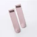 Chaussettes longues bébé avec nœud, chaussettes en tricot rose pour filles, automne printemps. - Rose