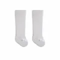 Baby knee high socks cute 3D ears cotton infant long stockings grey color variant - Gray
