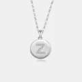 S925 Silber Halskette mit Buchstaben Anhänger, runder Zirkon Z Anhänger Schmuck für Damen elegant. - Buchstabe Z / Platin