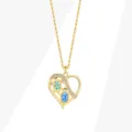 Collana con Pendente a Cuore Tartaruga Marina Oceano in Argento Sterling 925 Donna - Solo Ciondolo (Senza Catena) / Oro 18K (PXZ585)