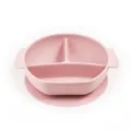Silikon Baby Teller mit Saugnapf unterteilt Fressnapf fur Kleinkind Essgeschirr rosa - Rosa 1525# (Großer Saugnapf)