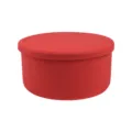Roter runder Silikon Frischhaltebehaelter mit Deckel fuer Kueche und Lebensmittelaufbewahrung - Rot (2100ml)