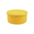Gelber runder Silikon Frischhaltebehälter mit Deckel, mikrowellenfester Bento Lunchbox. - Gelb (1300ml)