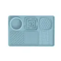 Blaues Silikon Haustier langsam Futtermatte mit Multi-Textur Partitionen fuer Hunde und Katzen. - Blau (Rechteckig)