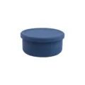 Blue round silicone food storage container with lid, microwave safe lunch box variant. - Blue (700ml)