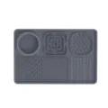 Silicone pet slow feeder mat multi-function dog licking pad pet tableware anti-choking food mat - Grey (Rectangular)
