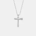 Silber Buchstabe T Halskette S925 Sterling Silber Anhänger Eleganter Schmuck - 925er Silber / Platin (Buchstabe T)