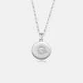 S925 Sterling Silber Buchstabe Q Anhänger Halskette mit glitzernden Zirkonia Steinen Variante. - Buchstabe Q / Platin