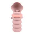 Tragbare faltbare Haustier Wasserflasche Silikon Hund Trinkflasche rosa Outdoor Reisespender - Rosa