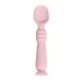 Rosa Silikon Babytraining Löffel mit Saugnapf Basis für sichere Kleinkinder Fütterung Essgeschirr. - Beikostlöffel - Zufällige Farbe (Blau/Grün/Rosa/Gelb/Beige)