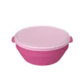 Mittlerer klappbarer Silikon Popcorn Eimer Mikrowelle Schüssel mit Deckel und Griffen rosa - M / Lila
