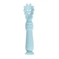 Baby silicone training spoon for toddlers, soft feeding spoon in light blue color with cute face. - Blue (Smiley Face Spoon)
