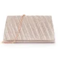 Elegante Glitzer Clutch Tasche mit Kette, perfekte Abendtasche für Hochzeitsfeiern. - Champagner
