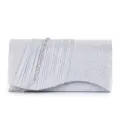 Sac de soirée pailleté argenté pour femme, élégant sac à bandoulière avec chaîne chic. - Argent