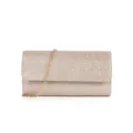 Sac de soirée scintillant élégant avec chaîne pour femmes fête mariage bal accessoires. - Champagne